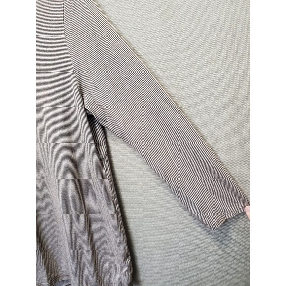 Pure Jill J Jill Cotton Blend Pinstriped Shirred Back Tunic Size XL - Picture 2 of 6